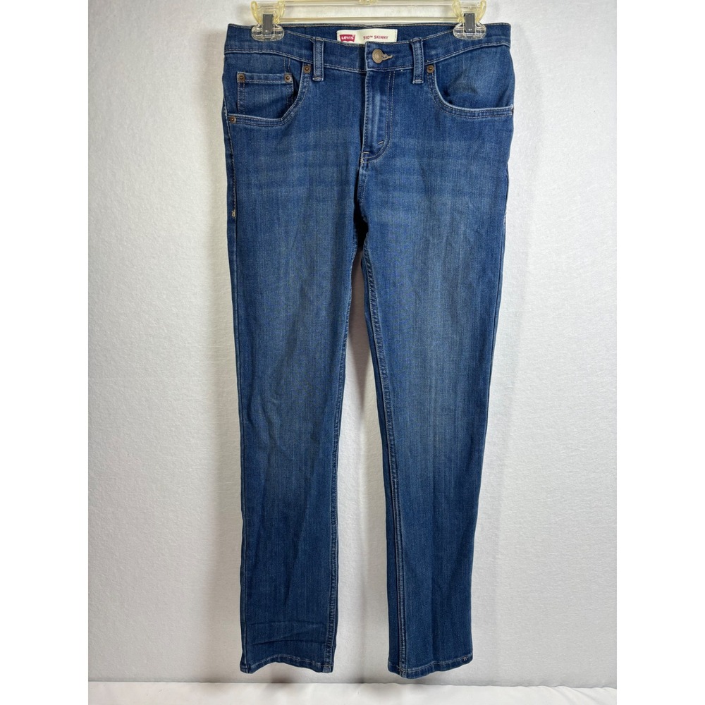 Levi's 510 Skinny Jeans Kids Size 16 Blue Cotton Blend Stretch Classic Preppy